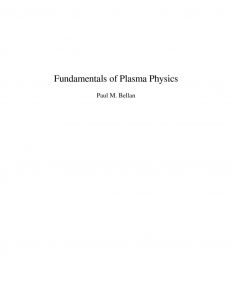 thumbnail of Fundamentals Of Plasma Physics – Paul M. Bellan