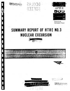 thumbnail of APEX-509 Summary Report of HTRE No. 3 Nuclear Excursion
