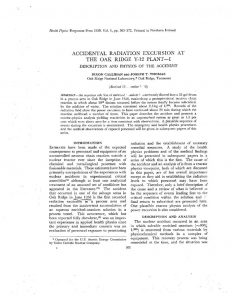 thumbnail of Accidental Radiation Excursion at the Oak Ridge Y-12 Plant—I, Description and Physics of the Accident Health Phys., 1, 363-372 1959