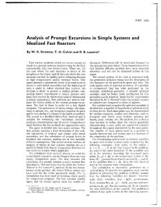 thumbnail of Analyses of Prompt Excursions in Simple Systems and Idealized Fast Reactors In Proc Geneva 1958 United Nations Geneva vol 12 pp 196-206 1958
