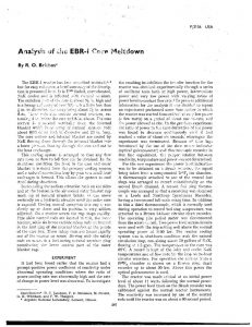 thumbnail of Analysis of the EBR-1 Core Meltdown