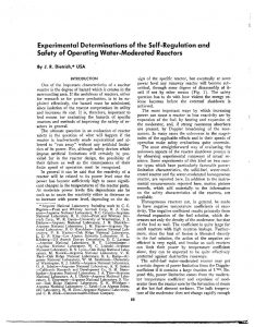 thumbnail of Experimental Determinations of the Self-Limitation of Power During Reactivity Transients in a Subcooled, Water-Moderated Reactor Argonne National Laboratory ANL-5323 1954