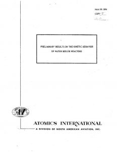 thumbnail of NAA-SR-1896 1987 Preliminary Results on the Kinetic Behavior of Water Boiler Reactors