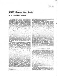 thumbnail of SPERT-1 Reactor Safety Studies